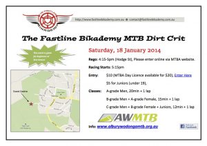 Jan MTB Club Crit 2014 Poster