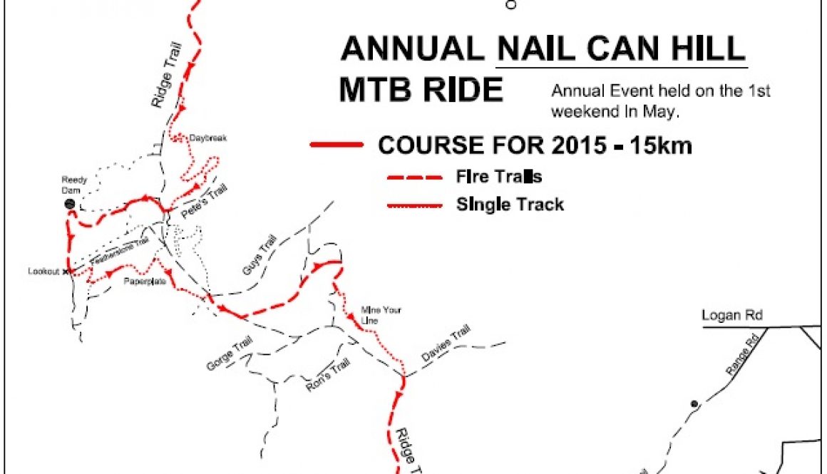 Nail Can MTB ride Course Map